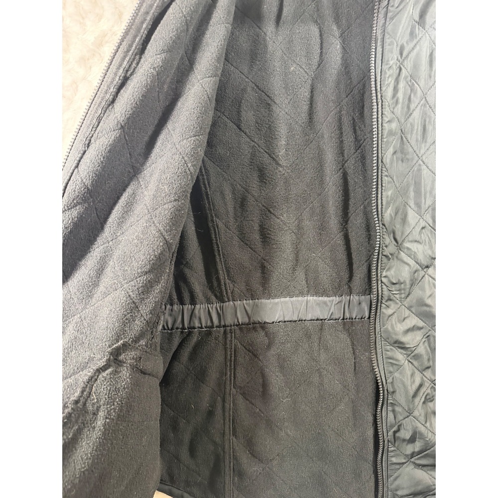 Bit & Bridle Womens Quilted Puffer Vest Black Fleece Lined Full Zip Equestrian L - Picture 6 of 8